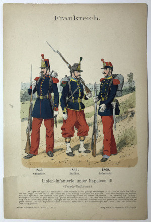 Knotel, Uniformenkunde, Band X, No 9, Frankreich. Linien-Infanterie unter Napoleon III. 1853.