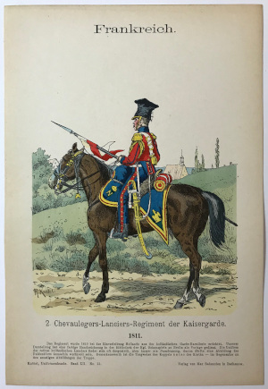 Knotel, Uniformenkunde, Band XII, No 15, Frankreich. 2. Chevaulegers-Lanciers-Regiment der Kaisergarde. 1811.